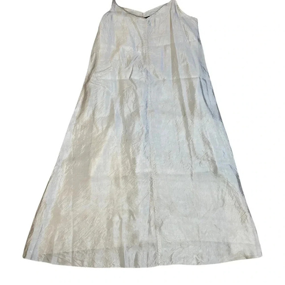 Peruvian Connection Margot Silk Tan “Alabaster” Midi Dress Medium • NWT - Picture 3 of 8